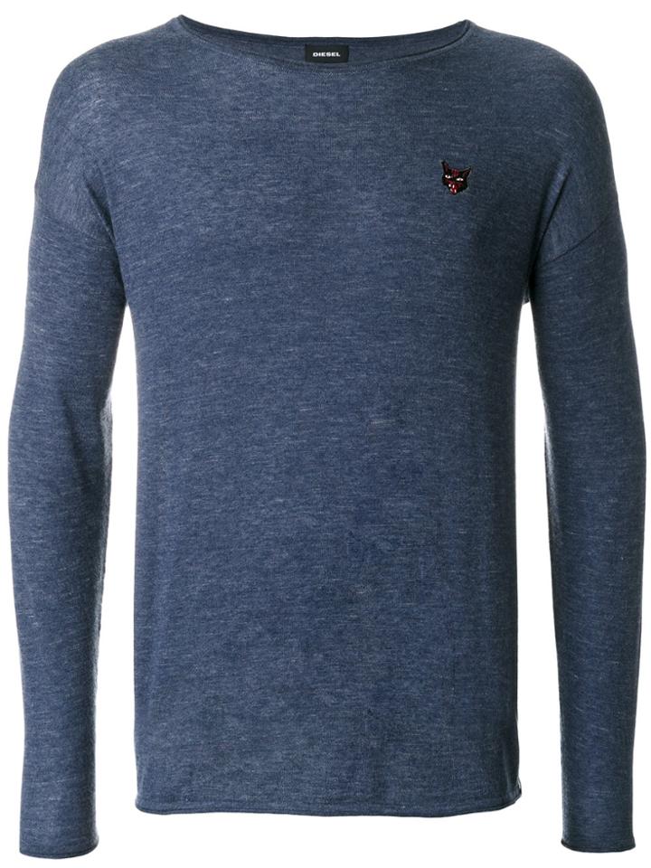 Diesel Round Neck Jumper - Blue