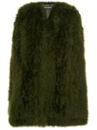 Vanessa Seward Faux Fur Cape Jacket - Green