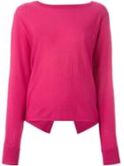 Vanessa Bruno Open Back Sweater, Women's, Size: Medium, Pink/purple, Merino