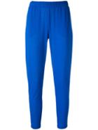 Le Tricot Perugia - Slim-fit Trousers - Women - Elastodiene/polyamide/viscose - L, Blue, Elastodiene/polyamide/viscose