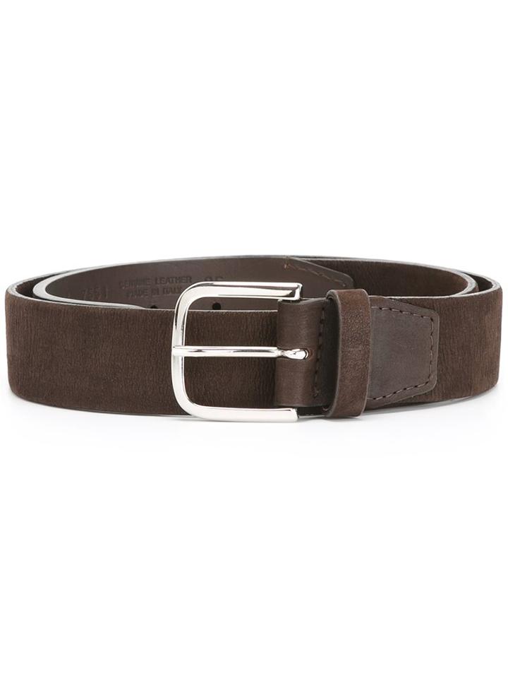 Orciani Buckle Belt, Men's, Size: 105, Brown, Leather