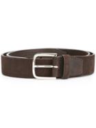 Orciani Buckle Belt, Men's, Size: 105, Brown, Leather