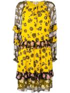 Diane Von Furstenberg Floral Print Dress - Yellow