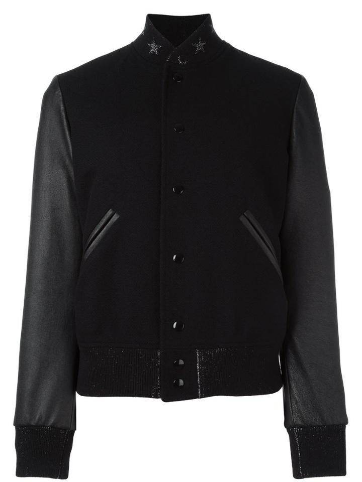 Saint Laurent Star Collar Teddy Jacket - Black