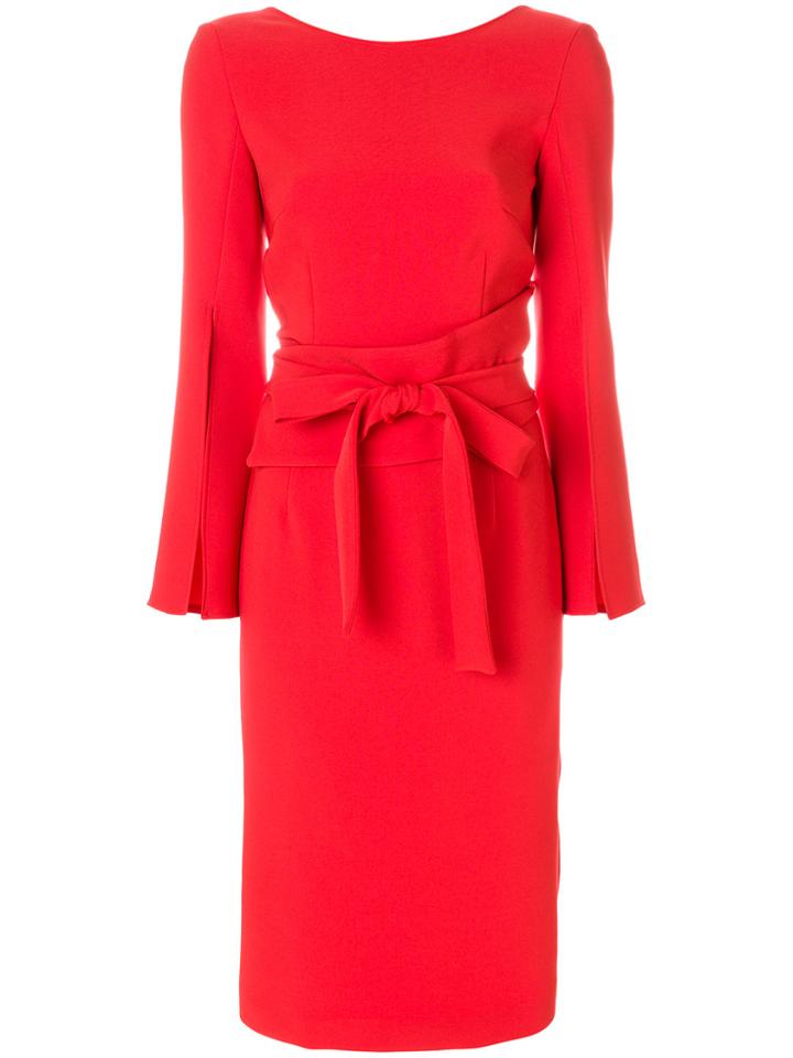 P.a.r.o.s.h. Belted Midi Dress - Red