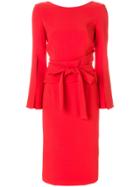 P.a.r.o.s.h. Belted Midi Dress - Red