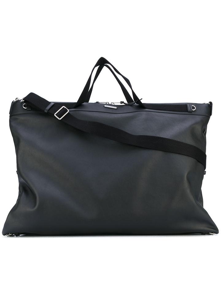 Saint Laurent - Large Id Convertible Bag - Men - Cotton/calf Leather - One Size, Black, Cotton/calf Leather