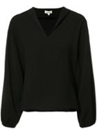 Toteme V-neck Blouse, Women's, Size: Xs, Black, Polyester