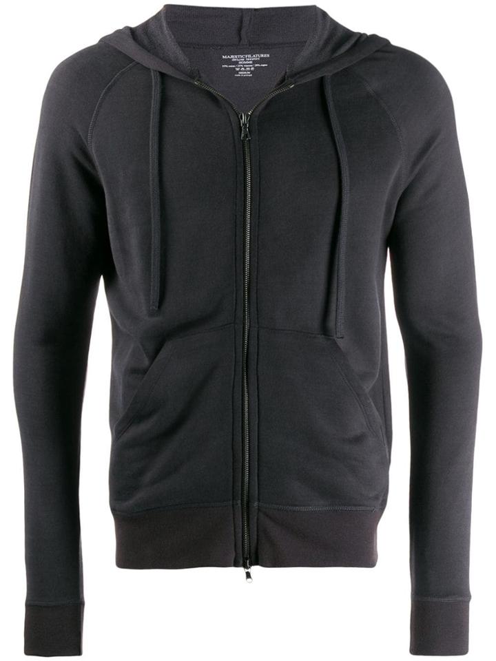 Majestic Filatures Zipped Hoodie - Black