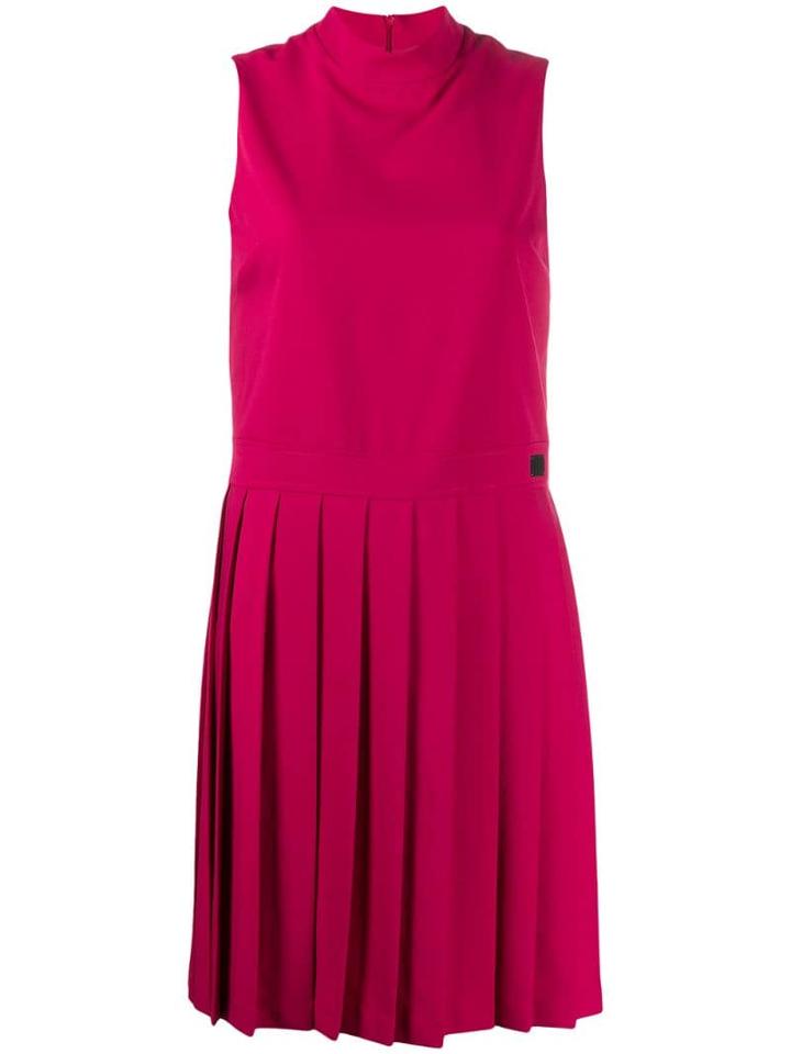 Blumarine Pleated Detail Dress - Pink