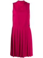Blumarine Pleated Detail Dress - Pink