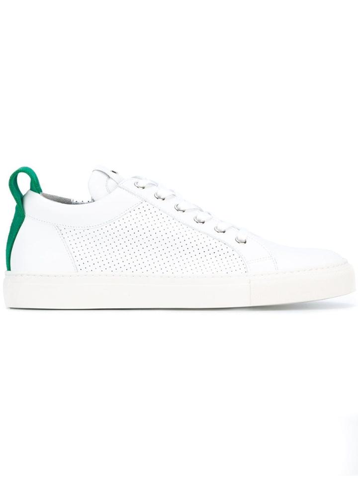 Balmain Perforated Low-top Sneakers - White