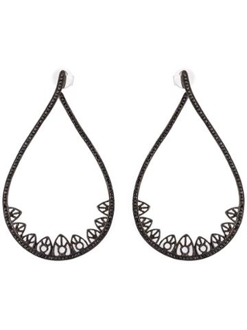 Jo Lle Jewellery Gothic Teardrop Diamond Earrings