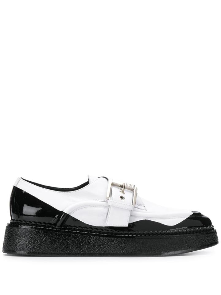 Nº21 Two Tone Buckled Loafers - White