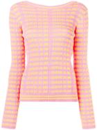 Msgm Ribbed 'dream' Sweater - Pink