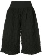 Pleats Please By Issey Miyake - Pierrot Knit Shorts - Women - Cotton/polyester - 3, Black, Cotton/polyester