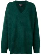 Calvin Klein 205w39nyc V-neck Ribbed Jumper - Green