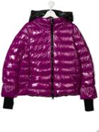 Herno Kids Teen Hooded Puffer Jacket - Purple