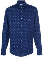 Kenzo - Eyes Shirt - Men - Cotton/spandex/elastane - 42, Blue, Cotton/spandex/elastane