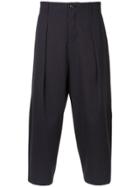 Kazuyuki Kumagai Drop Crotch Cropped Pants - Blue