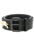 Y / Project Logo Plaque Buckle Belt - Black