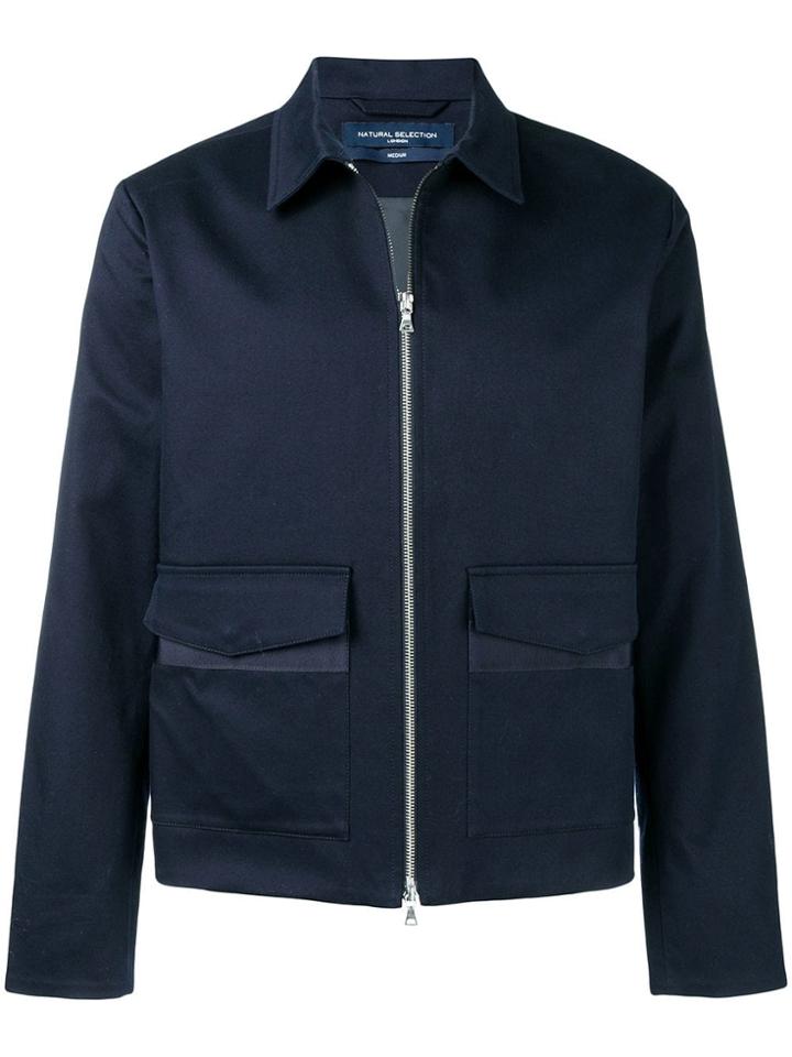 Natural Selection Aviator Shape Jacket - Blue