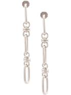 Mounser Long Chain Earrings - Silver
