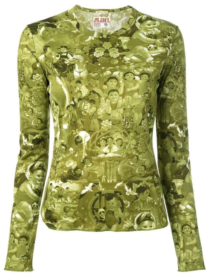 Jean Paul Gaultier Pre-owned Baby Print Top - Green