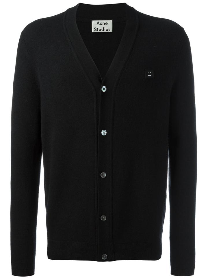 Acne Studios V-neck Buttoned Cardigan, Men's, Size: Xl, Black, Wool