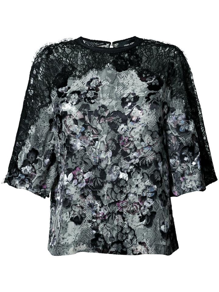 Yigal Azrouel - Poppy Python Print Blouse - Women - Silk/viscose - 0, Grey, Silk/viscose