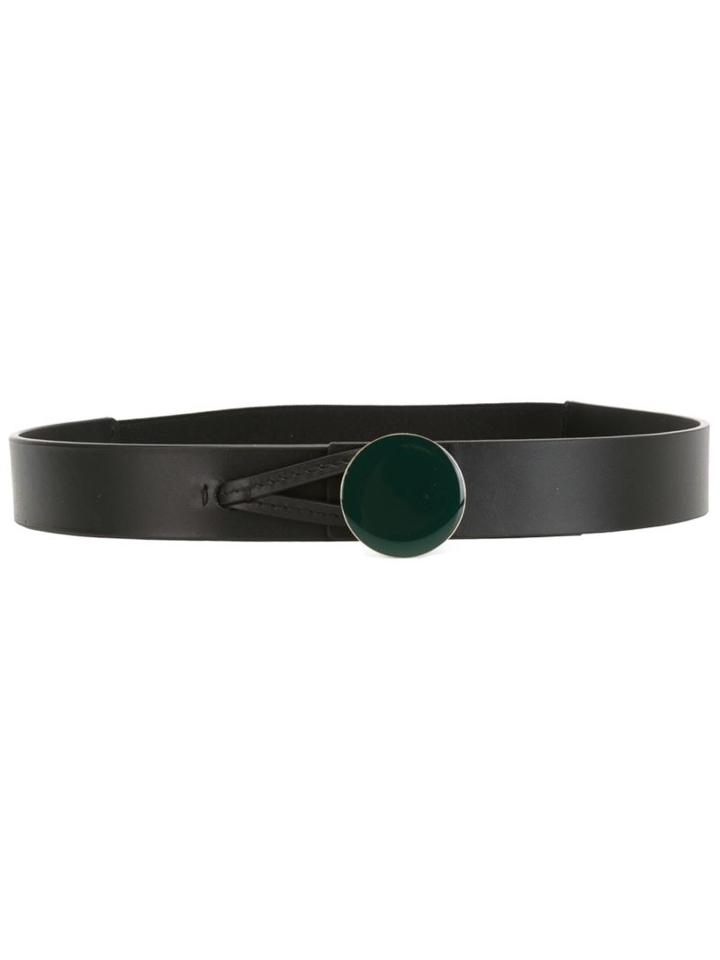 Marni Resin Buckle Belt, Women's, Size: 70, Black, Leather