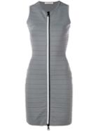 Christopher Kane Zip-through Bandage Dress, Women's, Size: Xs, Grey, Viscose/nylon/spandex/elastane
