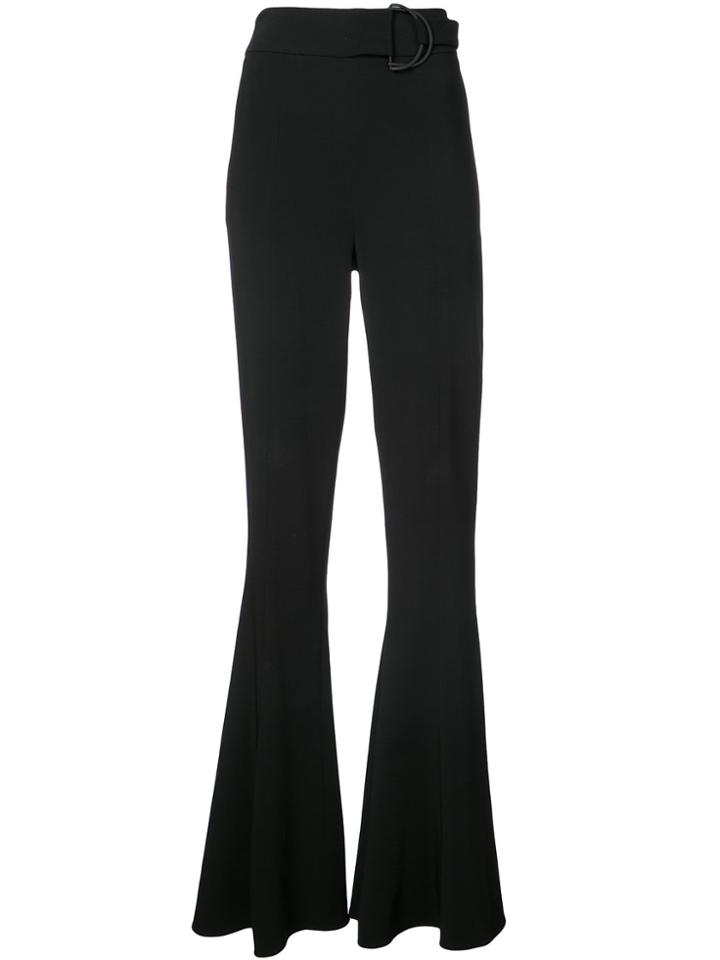 Cushnie Et Ochs Extra Long Flared Trousers - Black