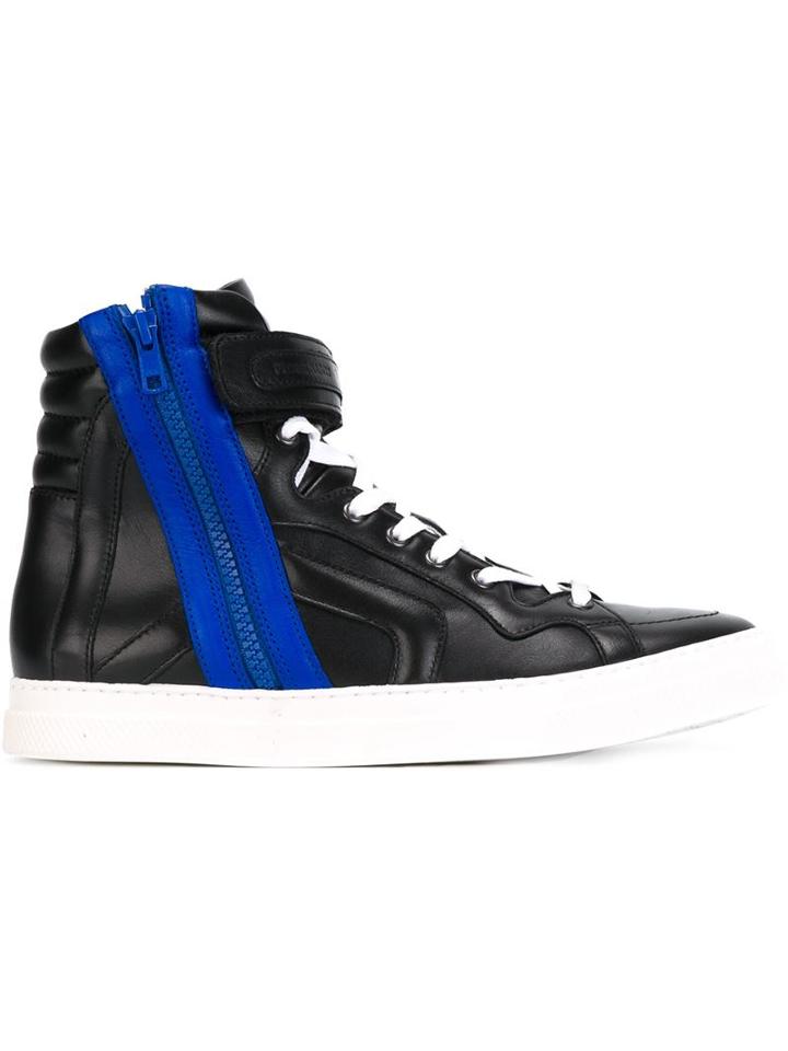 Pierre Hardy Les Baskets Hi-top Sneakers, Men's, Size: 40, Blue, Leather/rubber