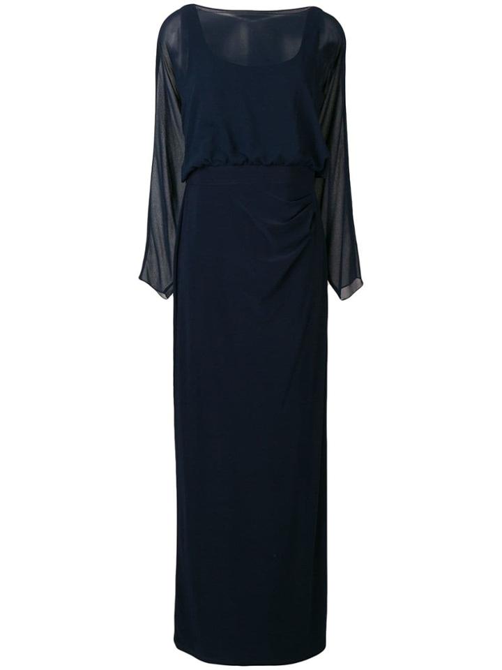 Lauren Ralph Lauren Aridel Long-sleeved Gown - Blue