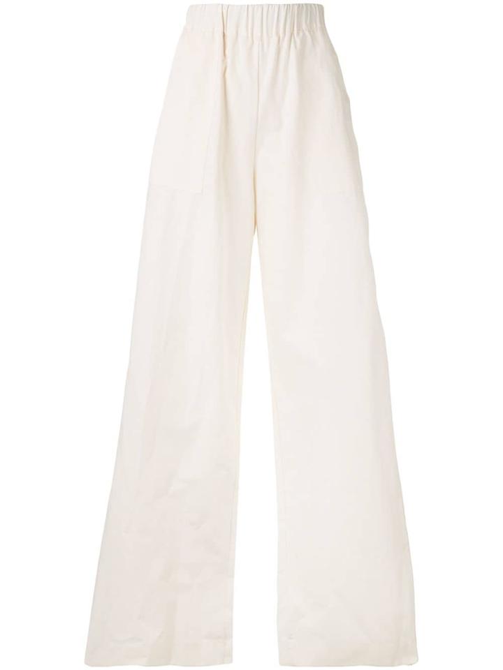 Matin Side-stripe Flared Trousers - Neutrals