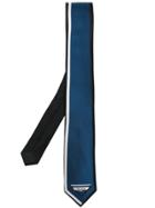 Prada Jacquard Logo Tie - Blue