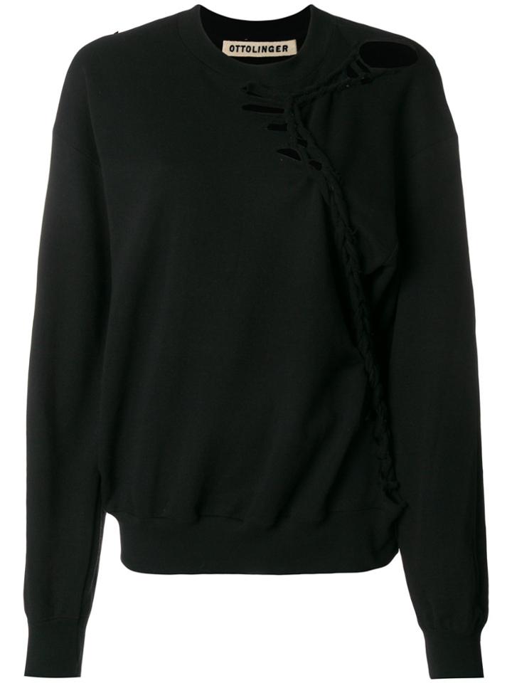 Ottolinger Ripped Detail Sweatshirt - Black