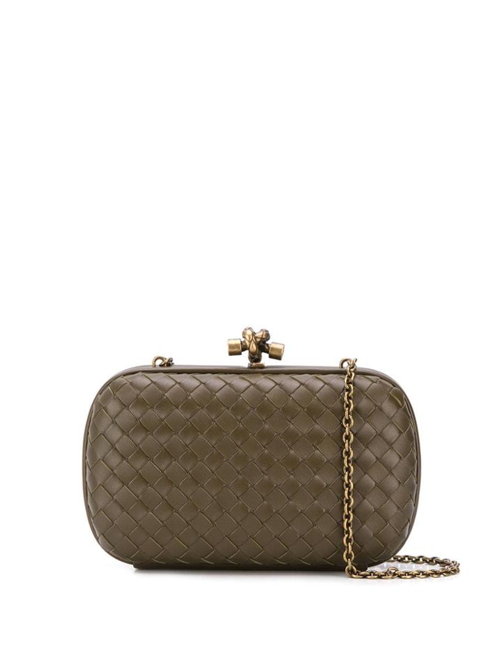 Bottega Veneta Knot Clutch Bag - Green