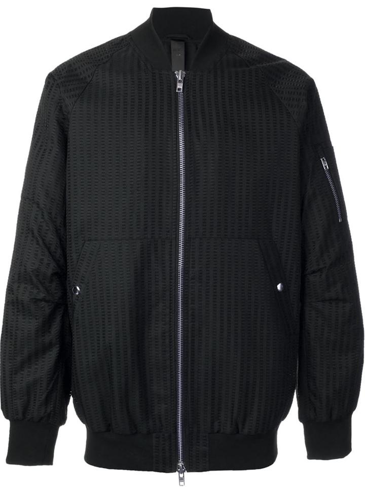 Odeur Oversized Frame Print Bomber Jacket
