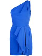 Halston Heritage Asymmetric Mini Dress - Blue
