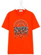 Stone Island Kids Logo Print T-shirt, Boy's, Size: 14 Yrs, Red