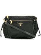 Prada Vintage Side Drawstrings Shoulder Bag - Black