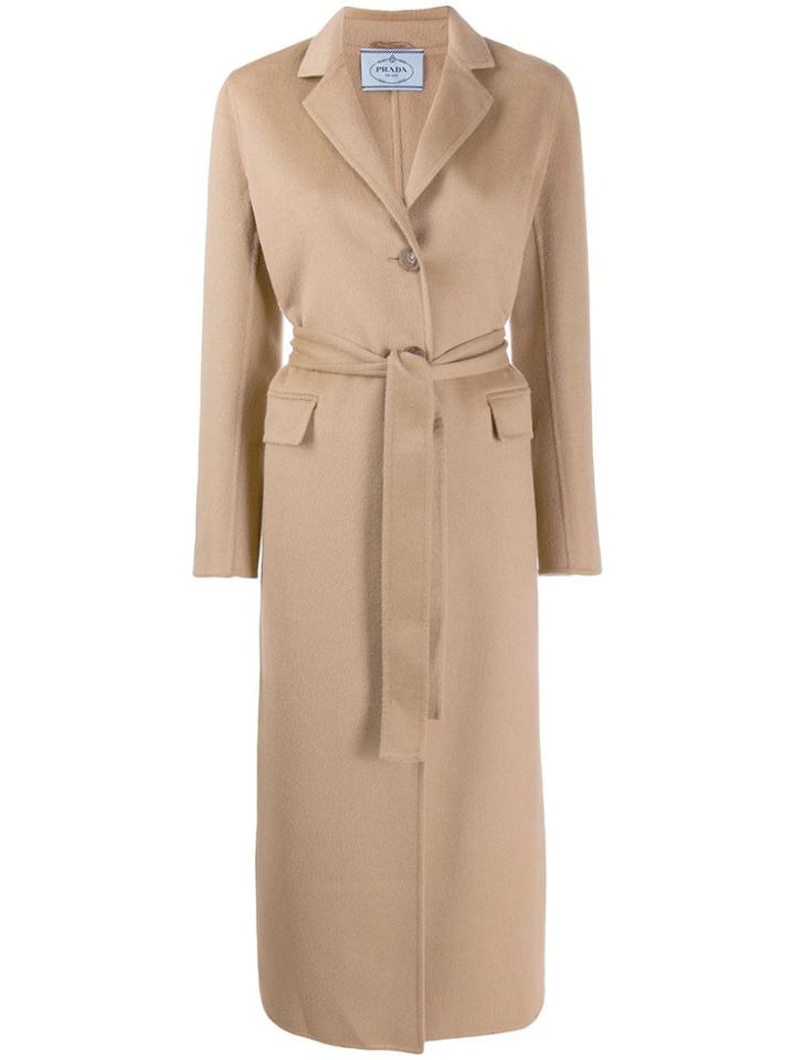 Prada Single-breasted Coat - F0040 Camel