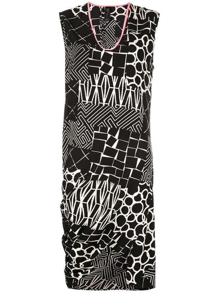 Zero + Maria Cornejo Asymmetric All-over Print Dress - White