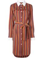 Rosie Assoulin Striped Shirt Dress - Orange