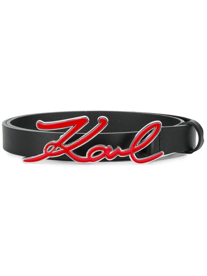 Karl Lagerfeld Karl Buckle Belt - Black