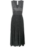 Liu Jo Lurex Knit Midi Dress - Black