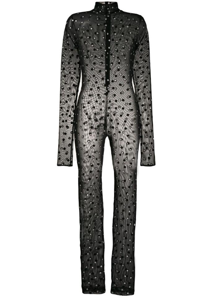 Styland Sheer Jumpsuit - Black