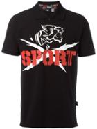 Plein Sport Wolf Print Polo Shirt, Men's, Size: Small, Black